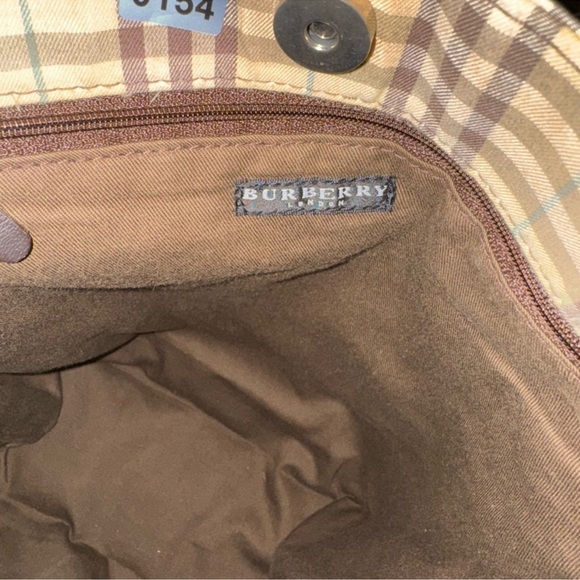 Burberry Beige and Brown Plaid Tote Bag - Picture 4 of 8